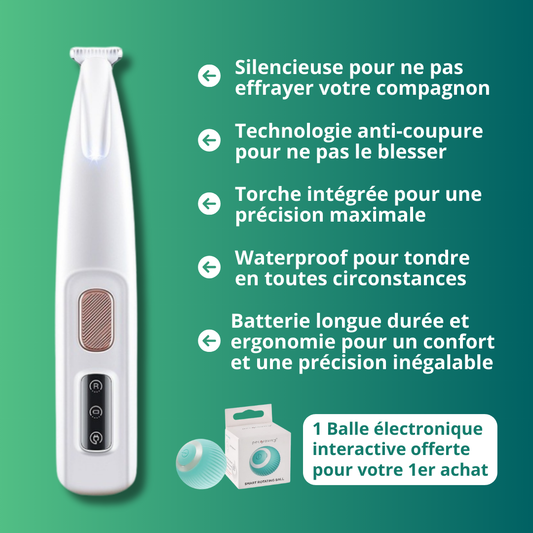 Tondeuse Vétérinaire PawTrim PRO -  Anti coupure et Silencieuse