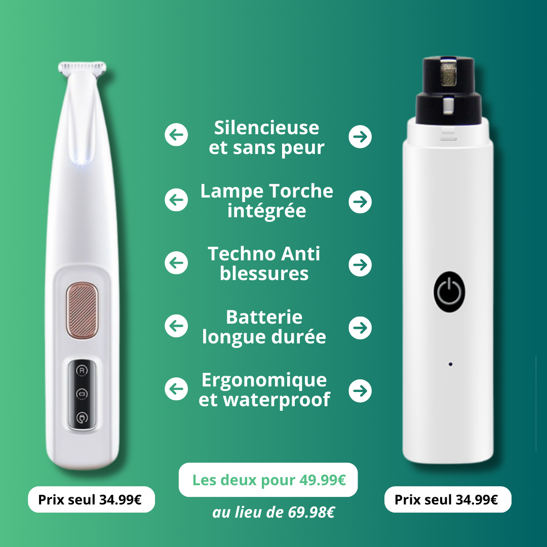 Tondeuse Vétérinaire PawTrim PRO -  Anti coupure et Silencieuse