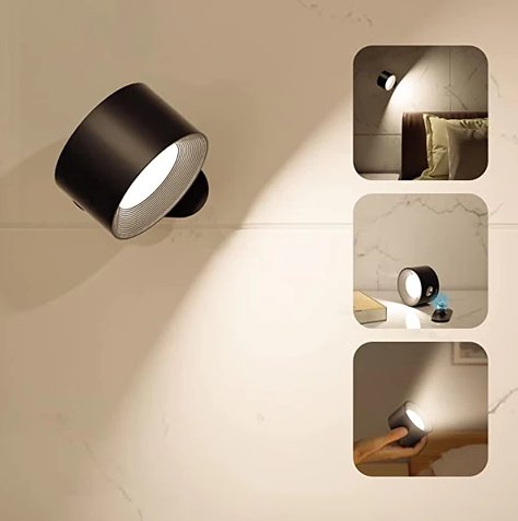 MaxLight - Lampe Amovible Magnétique sans-fil avec rotation à 360º et applique murale adhésive