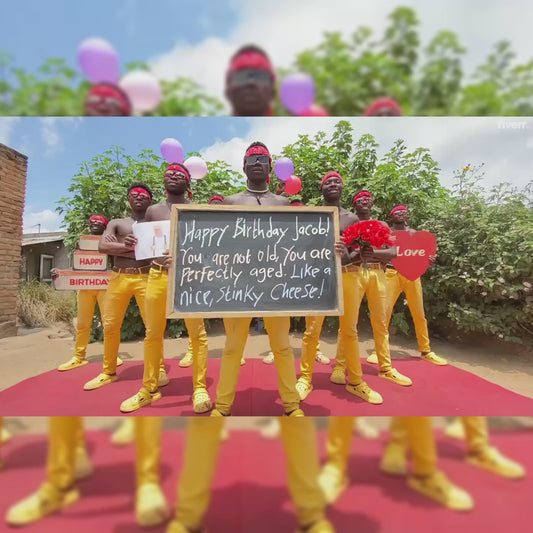 Vidéo personnalisée de célébration avec danseurs africains